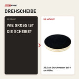 Frage und Antwort zu Elina Pilates Rotating Disk Drehscheibe: Wie groß ist die Scheibe?