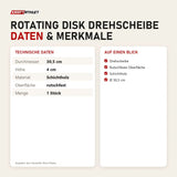 Technische Daten und Merkmale von Elina Pilates Rotating Disk Drehscheibe als Tabelle