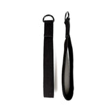 Elina Pilates Simple Handles Reformer-Griffe in Schwarz, zwei Schlaufen mit Metall-D-Ring nebeneinander