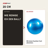 Frage und Antwort zu Elina Pilates Soft Pro Ball 20 cm Pilates-Ball: Wie reinige ich den Ball?