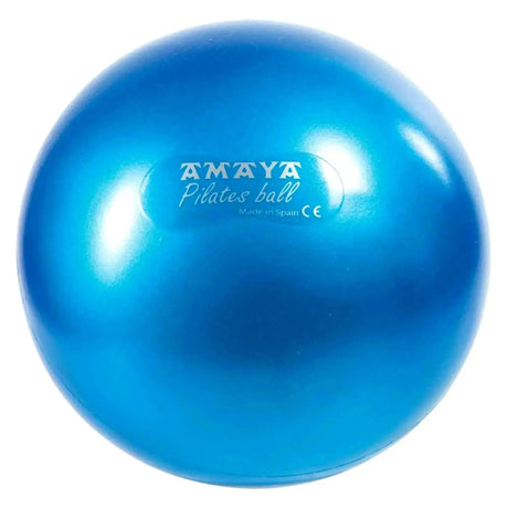 Elina Pilates Soft Pro Ball 20 cm Pilates-Ball in Blau, glänzende Oberfläche, Frontansicht auf weißem Hintergrund