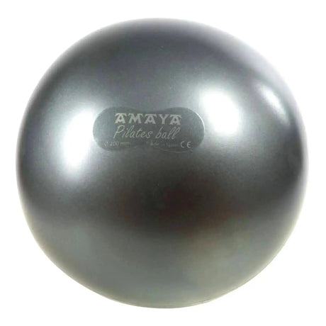 Elina Pilates Soft Pro Ball 20 cm Pilates-Ball in Grau, glänzende Oberfläche, Frontansicht auf weißem Hintergrund