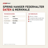 Technische Daten und Merkmale von Elina Pilates Spring Hanger Federhalter als Tabelle