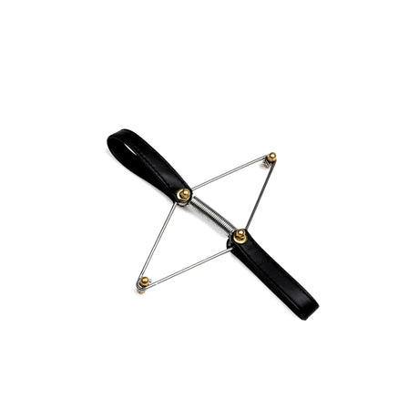 Elina Pilates Toe Exerciser Zehentrainer, Draufsicht mit Metallfedern und schwarzen Griffen