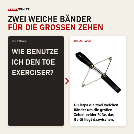 Frage und Antwort zu Elina Pilates Toe Exerciser Zehentrainer: Wie benutze ich den Toe Exerciser?