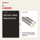 Frage und Antwort zu Elina Pilates Tower-Federn: Welche Länge brauche ich?