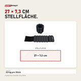 Maßbild Elina Pilates verstellbare Gewichte 0,5 kg für Handgelenk und Knöchel: Stellfläche 27 × 7,3 cm