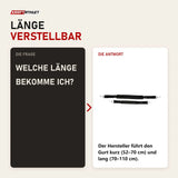 Frage und Antwort zu Elina Pilates verstellbarer Fußgurt: Welche Länge bekomme ich?