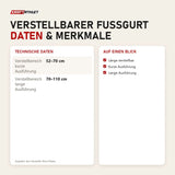 Technische Daten und Merkmale von Elina Pilates verstellbarer Fußgurt als Tabelle