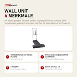 Elina Pilates Wall Unit mit 4 Merkmalen: Turmübungen auf wenig Fläche, Push-Bar aus eloxiertem Aluminium, 8 Federn, Matte 220 × 63 cm