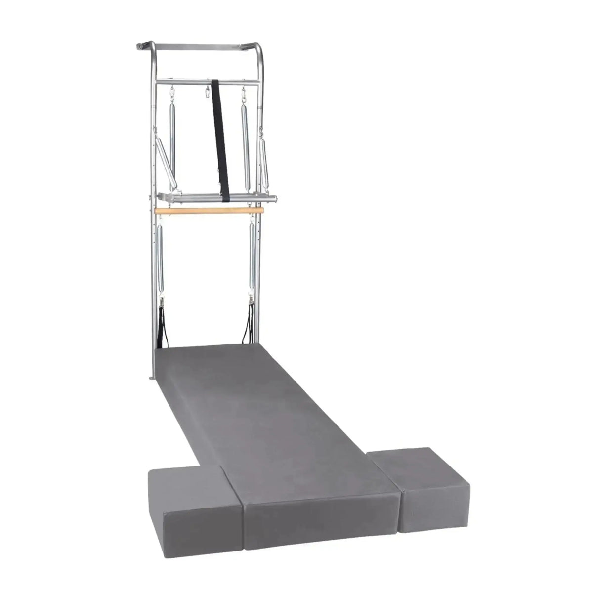 Elina Pilates Wall Unit – Polster in Grau mit Turm aus Metall