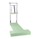 Elina Pilates Wall Unit – Polster in Grün mit Turm aus Metall
