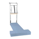 Elina Pilates Wall Unit – Polster in Ozeanblau mit Turm aus Metall