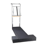 Elina Pilates Wall Unit – Polster in Schwarz mit Turm aus Metall