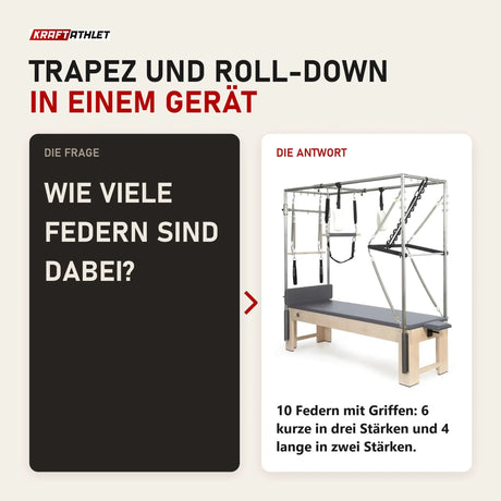 Frage und Antwort zu Elina Pilates Wooden Cadillac aus Rock-Ahorn: Wie viele Federn sind dabei?