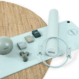 Elina Pilates Zubehörset Pilates-Set, Set in Grün mit Matte, Ring, Rolle, Ball und Gewichten
