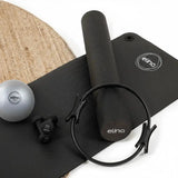 Elina Pilates Zubehörset Pilates-Set, Set in Schwarz mit Matte, Ring, Rolle, Ball und Gewichten