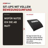 Frage und Antwort zu Force USA Ab Mat Bauchmuskelkissen: Wofür nutze ich die Ab Mat?