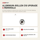Force USA Aluminium-Rollen C10 Upgrade mit 4 Merkmalen: 6202-Kugellager, Rollen aus Aluminium, Korrosionsbeständig, Kit mit Rollenanzahl für den C10