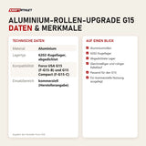 Technische Daten und Merkmale von Force USA Aluminium-Rollen-Upgrade G15 als Tabelle