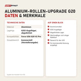 Technische Daten und Merkmale von Force USA Aluminium-Rollen-Upgrade G20 als Tabelle