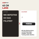 Frage und Antwort zu Force USA Barbell Pad: Wie befestige ich das Polster?