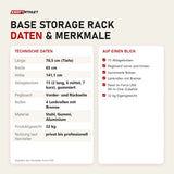 Technische Daten und Merkmale von Force USA Base Storage Rack als Tabelle