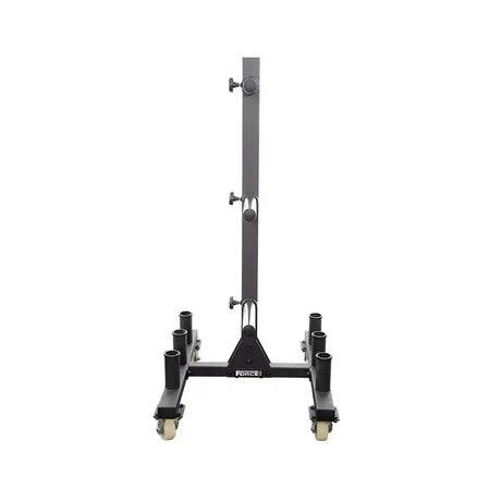 Force USA Bumper Plate Storage Tree mit Rollen, Lagerbäume Frontalansicht