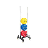 Force USA Bumper Plate Storage Tree mit Rollen, Baum mit farbigen Scheiben
