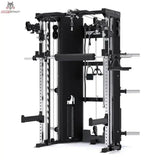 Force USA C10 All-In-One Trainer in Schwarz, Frontansicht mit Gewichtsturm und Griffen