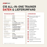 Technische Daten und Lieferumfang von Force USA C10 All-In-One Trainer als Tabelle