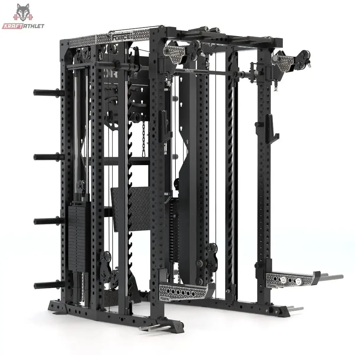 Force USA C20 All-In-One Trainer – Schrägansicht in Schwarz, freigestellt