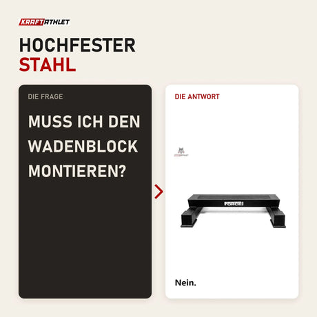 Frage und Antwort zu Force USA Calf Block: Muss ich den Wadenblock montieren?