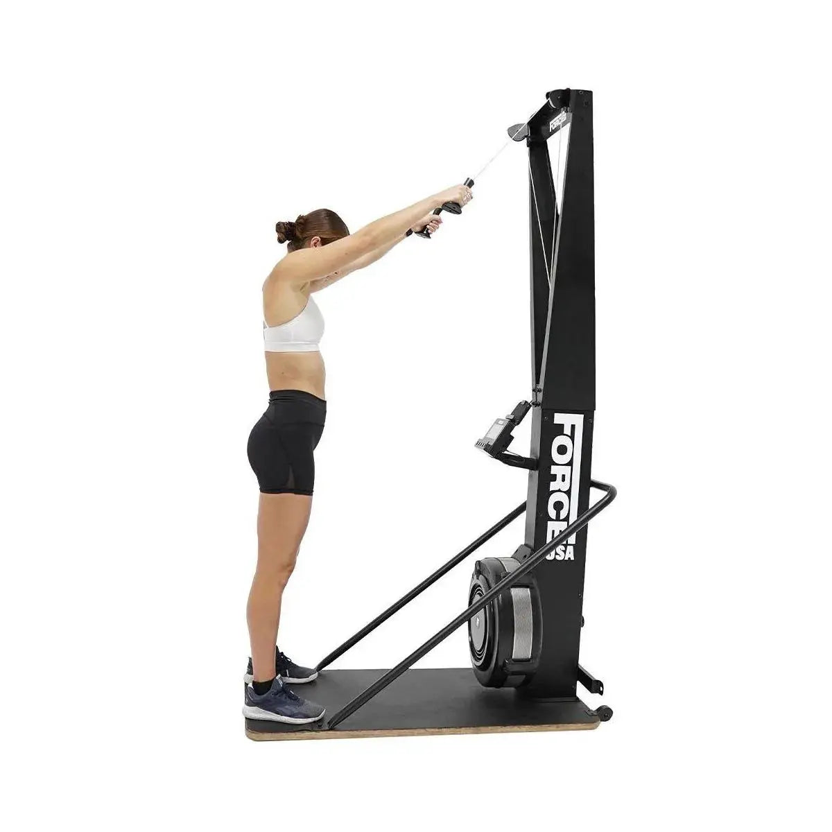 Force USA Commercial Ski Trainer with ergonomic handles and performance monitor