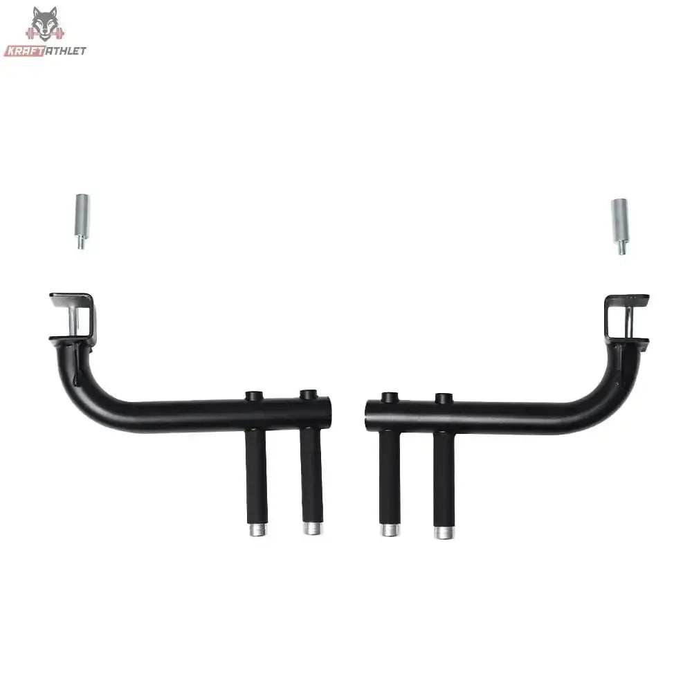 Force USA Dip Handles (Paar), Frontansicht beider Griffe mit Bolzen