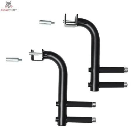Force USA Dip Handles (Paar), Schrägansicht beider Griffe mit Steckbolzen