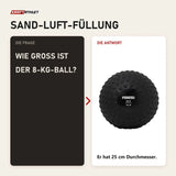 Frage und Antwort zu Force USA Elite Slam Ball 8 kg: Wie groß ist der 8-kg-Ball?