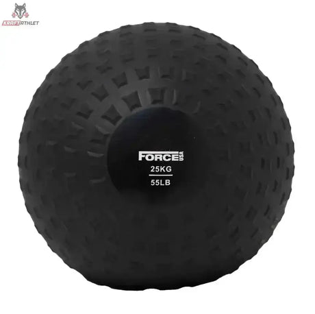 Force USA Elite Slam Ball 8 kg, Variante 25 kg in Schwarz, Frontansicht mit Gewichtsaufdruck