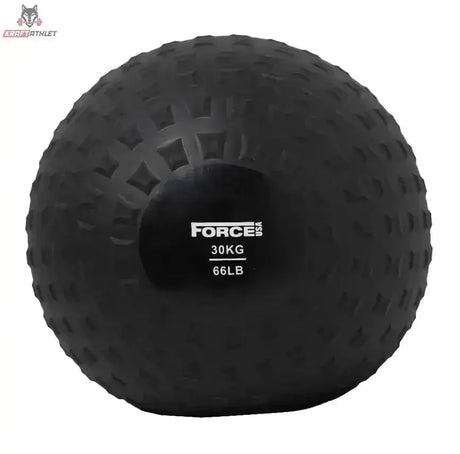 Force USA Elite Slam Ball 8 kg, Variante 30 kg in Schwarz, Frontansicht mit Gewichtsaufdruck