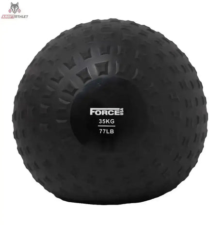 Force USA Elite Slam Ball 8 kg, Variante 35 kg in Schwarz, Frontansicht mit Gewichtsaufdruck