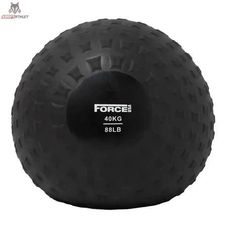Force USA Elite Slam Ball 8 kg, Variante 40 kg in Schwarz, Frontansicht mit Gewichtsaufdruck