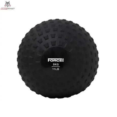 Force USA Elite Slam Ball 8 kg, Variante 5 kg in Schwarz, Frontansicht mit Gewichtsaufdruck