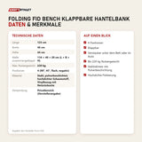 Technische Daten und Merkmale von Force USA Folding FID Bench klappbare Hantelbank als Tabelle