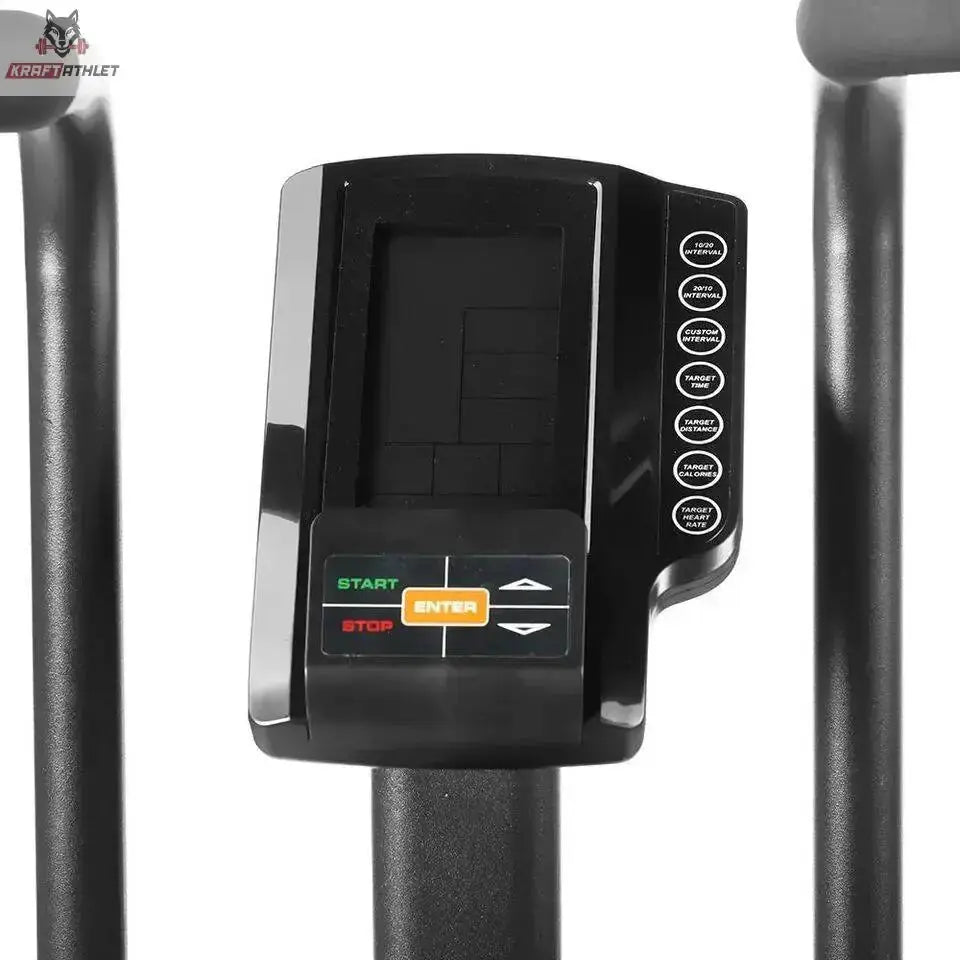Force USA Freeform Air Bike, Detail der Konsole mit Display und Tasten