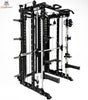 Force USA G15 All-In-One Trainer in Schwarz, Schrägansicht mit Smith Machine und Kabelzügen