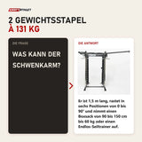 Frage und Antwort zu Force USA G20 V2 Pro All-In-One Trainer: Was kann der Schwenkarm?
