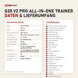 Technische Daten und Lieferumfang von Force USA G20 V2 Pro All-In-One Trainer als Tabelle