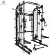 Force USA G3 All-In-One Trainer in Schrägansicht mit Rack, Smith-Stange und Seilzügen