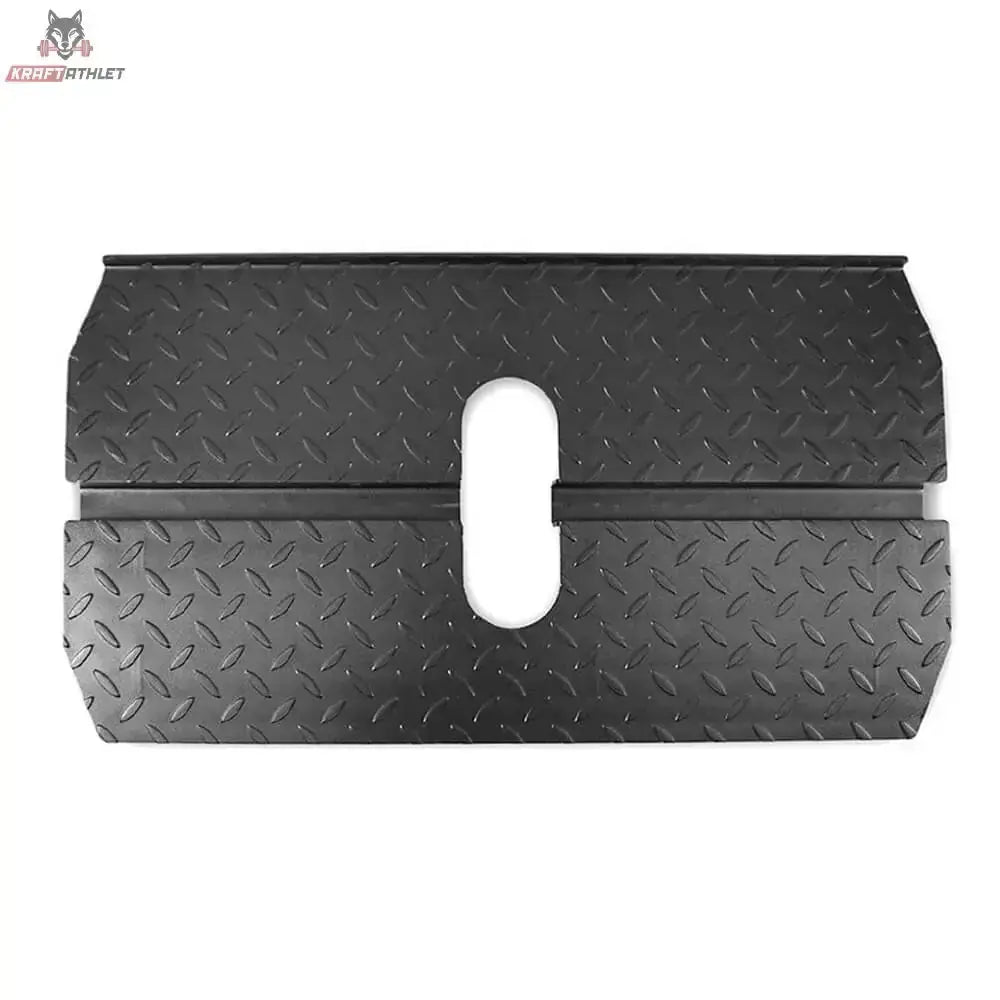 Force USA G3 Leg Press Zubehör im Detail: Trittplatte mit Riffelblech und Mittelschlitz