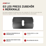 Force USA G3 Leg Press Zubehör mit 4 Merkmalen: Vertikale Beinpresse am originalen G3, Fußplatte 74 × 41 cm, Breiter oder enger Stand möglich, Belastbar bis 350 kg